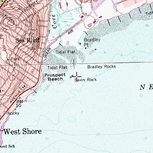 Topographic Map of Twin Rocks, CT