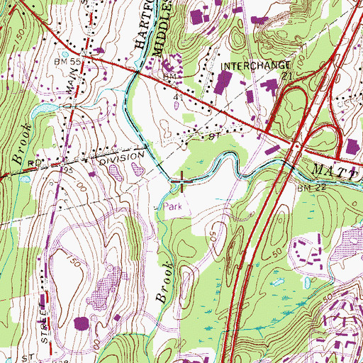 Topographic Map of Saw Island, CT