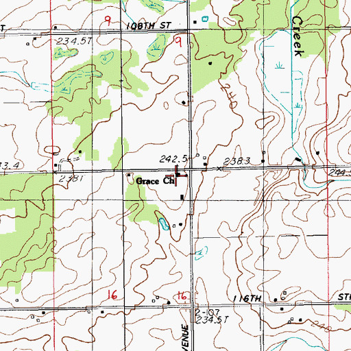 Topographic Map of Harvest Baptist Church, MI