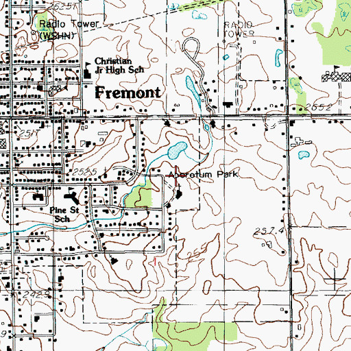 Topographic Map of Arboretum Park, MI