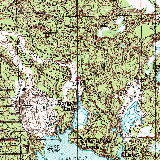 Topographic Map of Ranger Lake, MI