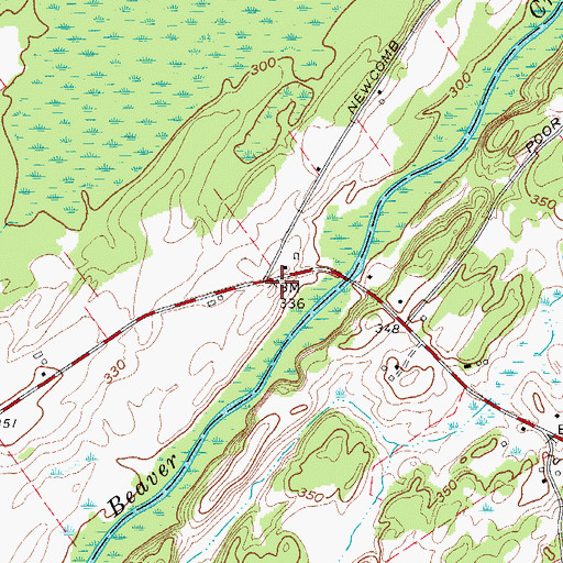 Topographic Map of School Number 3 (historical), NY