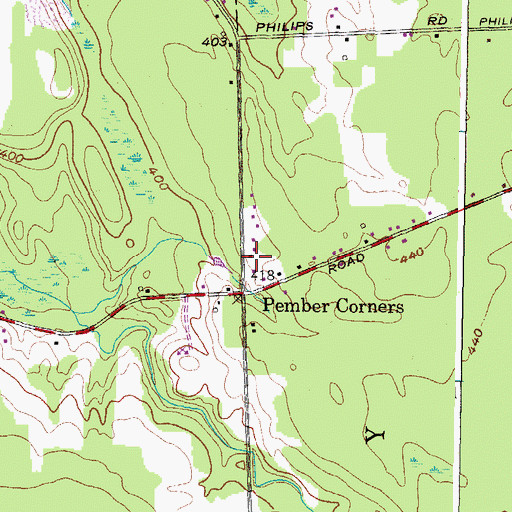 Topographic Map of School Number 2 (historical), NY