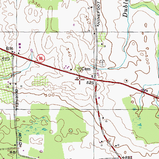 Topographic Map of School Number 2 (historical), NY