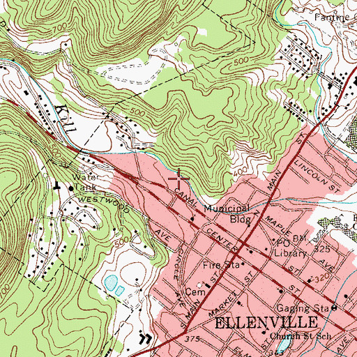 Topographic Map of Veterans Memorial Hospital (historical), NY