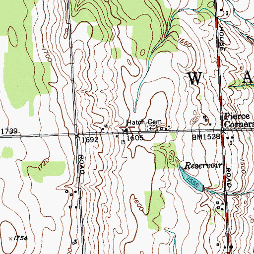 Topographic Map of School Number 1 (historical), NY
