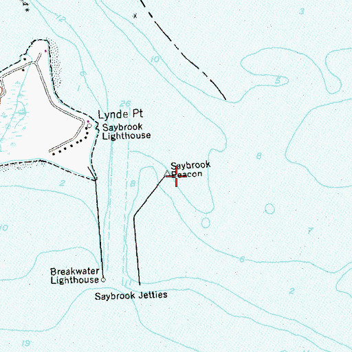 Topographic Map of Saybrook Beacon, CT