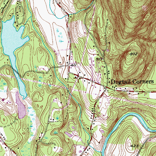 Topographic Map of Jewett School (historical), NY