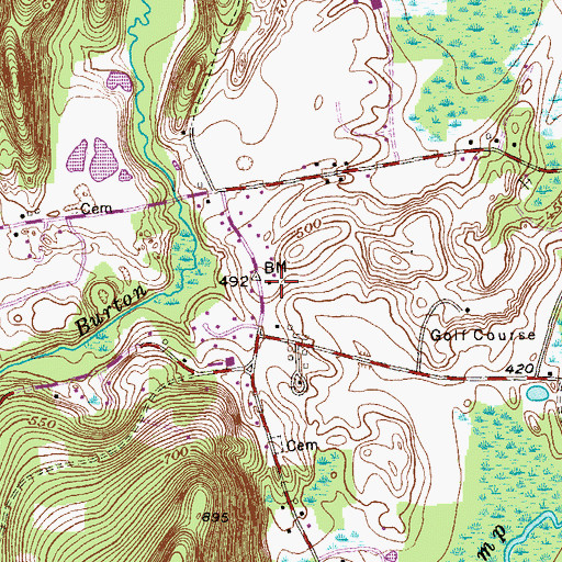 Topographic Map of White School (historical), NY