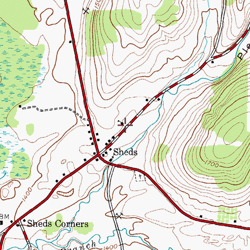 Topographic Map of School Number 1 (historical), NY