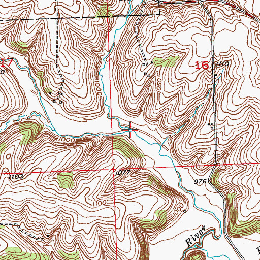Topographic Map of Peddler Creek, WI