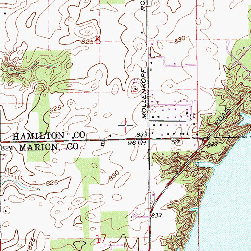 Topographic Map of Windermere Village Business Park, IN