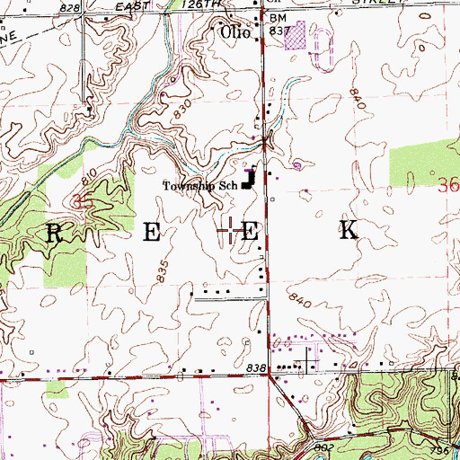 Topographic Map of Hamilton Southeastern Junior High School, IN