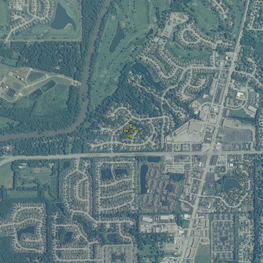 Aerial/Satellite Image of River Edge, IN