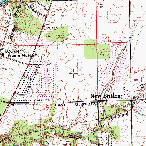 Topographic Map of Conner Knoll, IN