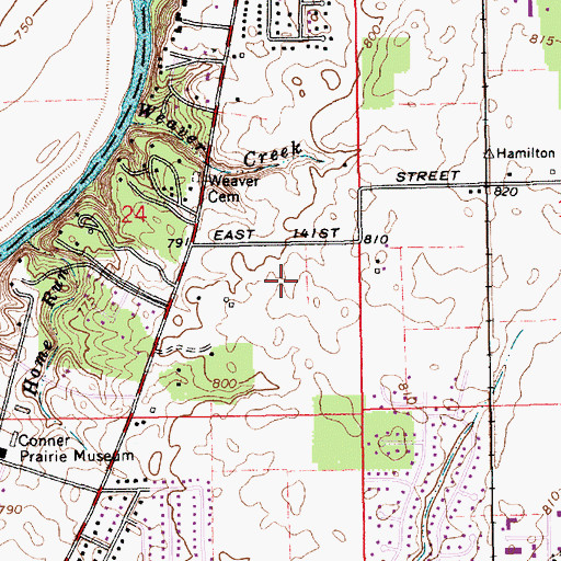 Topographic Map of Harrison Lakes, IN
