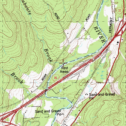 Topographic Map of School Brook, CT
