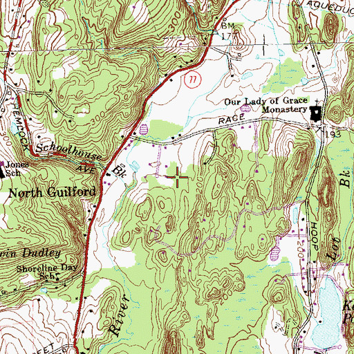 Topographic Map of Schoolhouse Brook, CT