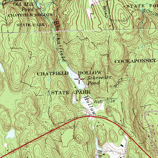 Topographic Map of Schreeder Pond, CT