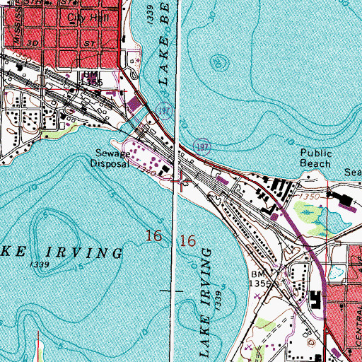 Topographic Map of Peters Aquatic Laboratory, MN