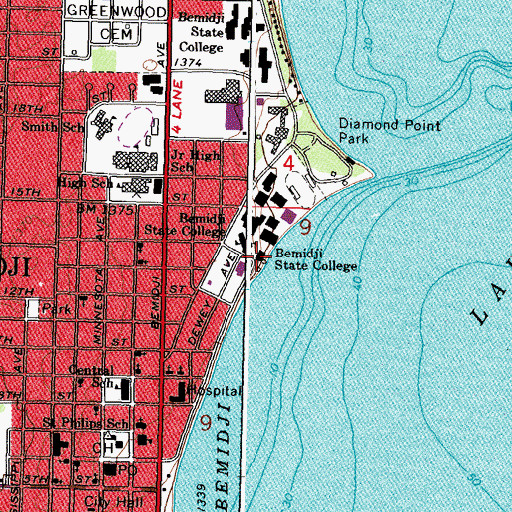 Topographic Map of Heating Plant, MN