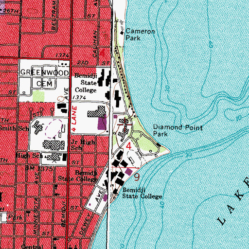 Topographic Map of Linden Hall, MN