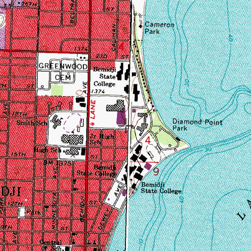 Topographic Map of Electrical Swith Gear Building, MN
