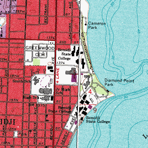 Topographic Map of Physical Education Complex, MN