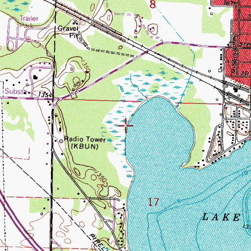 Topographic Map of South Lake Irving Park, MN