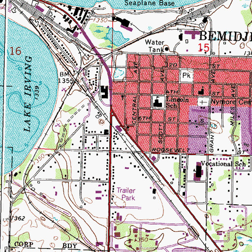 Topographic Map of Revival Tabernacle Church, MN