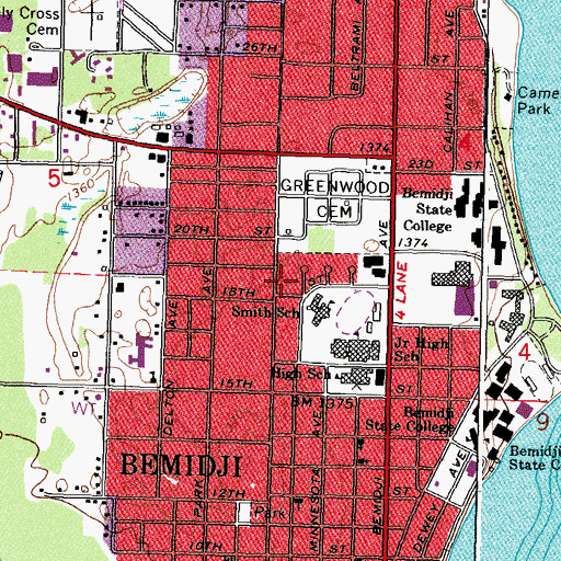Topographic Map of Saint Batholomew's Church, MN