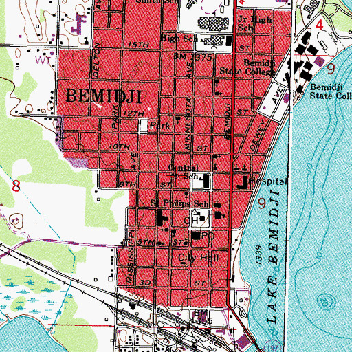 Topographic Map of People's Church, MN