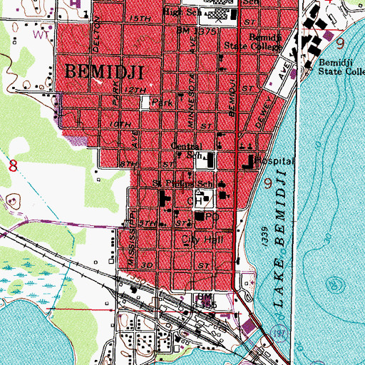 Topographic Map of Saint Philips Catholic Church, MN