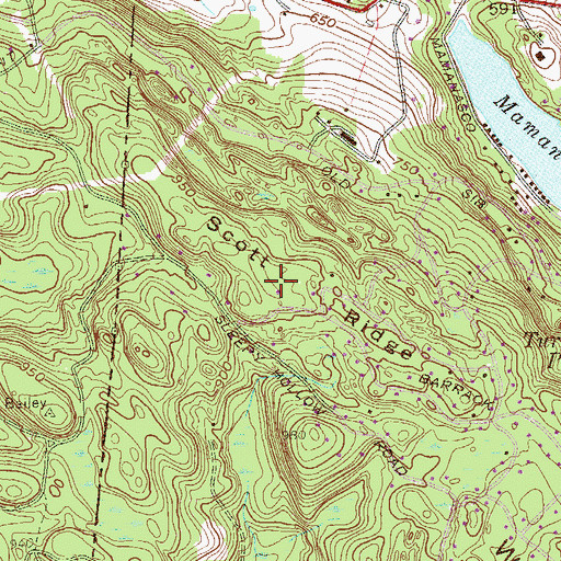 Topographic Map of Scott Ridge, CT