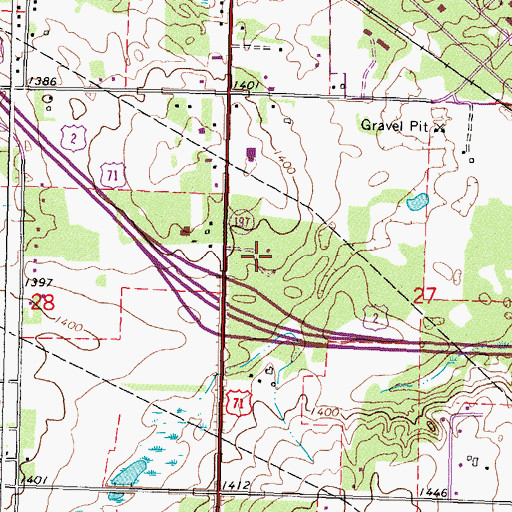Topographic Map of Royal Oaks RV Park, MN