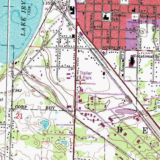 Topographic Map of Southview Mobile Home Park, MN