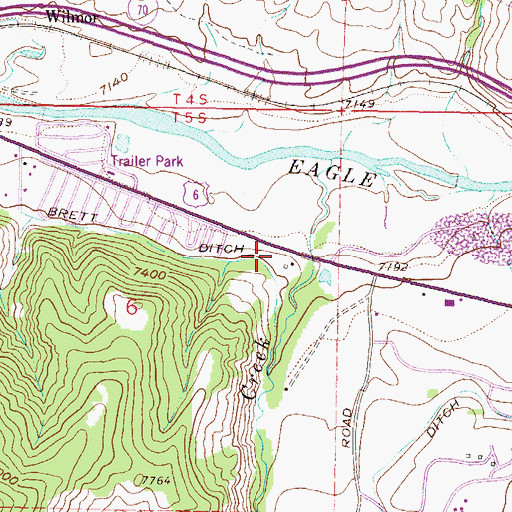 Topographic Map of Brett Family Cemetery, CO