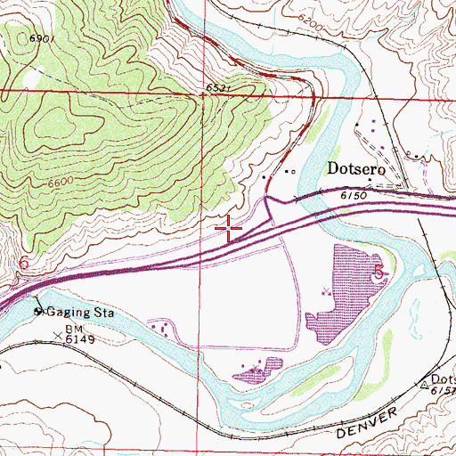 Topographic Map of Dotsero Cemetery, CO