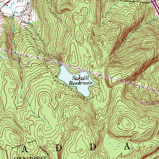 Topographic Map of Scovill Reservoir, CT