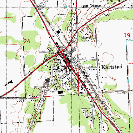 Topographic Map of Altru Clinic, MN