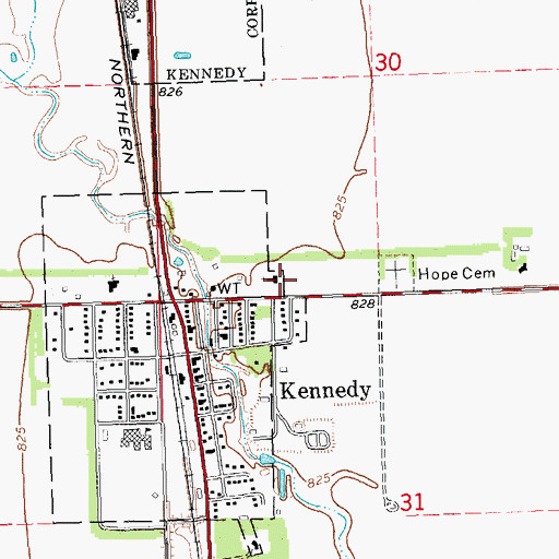 Topographic Map of Evangelical Covenant Church, MN