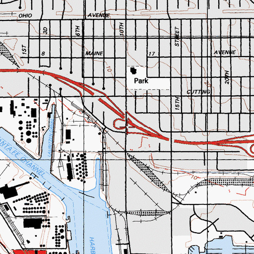 Topographic Map of Exit 9B, CA