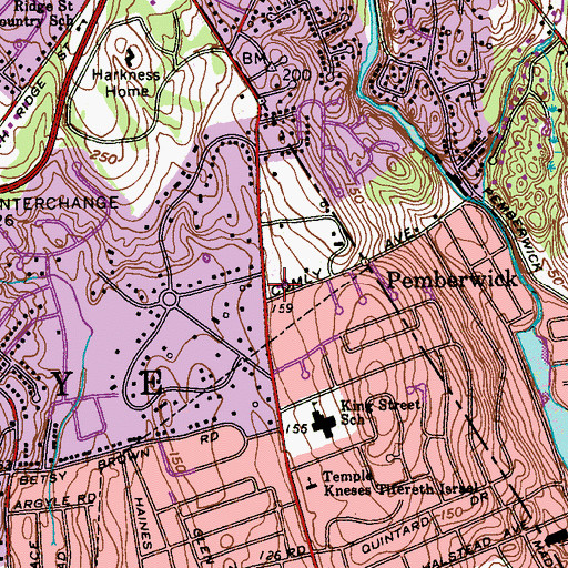 Topographic Map of Saint Paul's Lutheran Church, NY