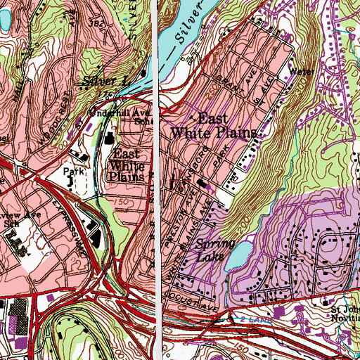 Topographic Map of Saint Anthony's School, NY