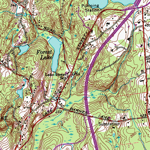 Topographic Map of Lake Street Full Gospel Church, NY