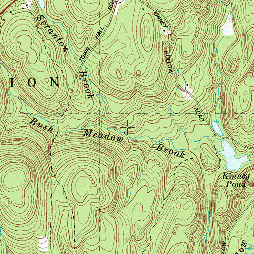 Topographic Map of Scranton Brook, CT
