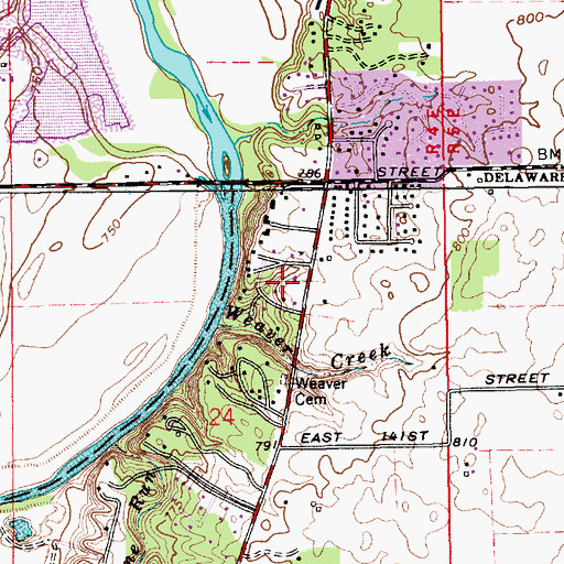 Topographic Map of Kingston Estates, IN