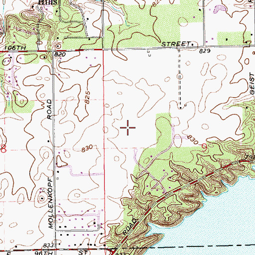 Topographic Map of Crosswinds At Windermere, IN