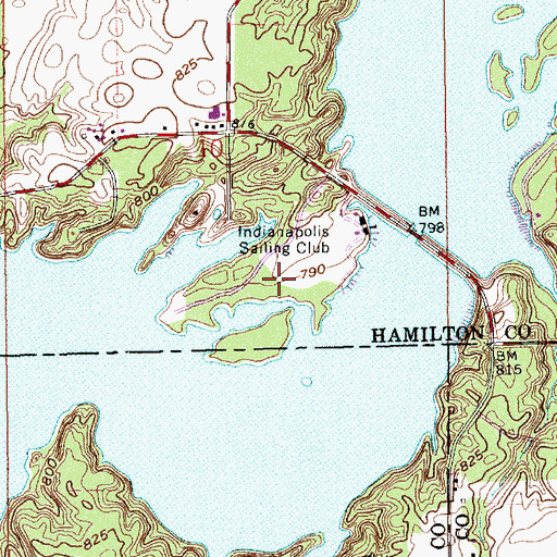 Topographic Map of Bridgewater, IN
