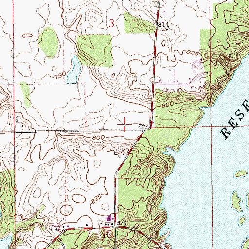 Topographic Map of Brooks Crossing, IN